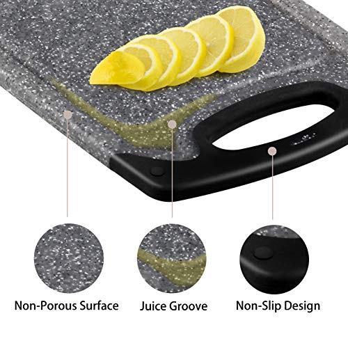 Set de 3 tablas de cortar reversibles de plástico negro miniatura 6