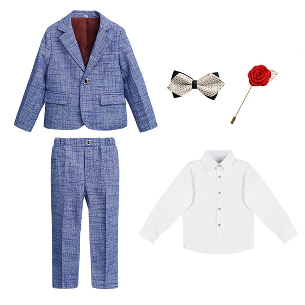 Bébé Garçon Ensemble de Vêtements 3/4/5/6 Pièces Ensemble de Costume pour Enfants Garçons Gentleman Costume Mariage Petit Garçon Smoking Tenue Bapteme Cérémonie Soiree Gilet Costume