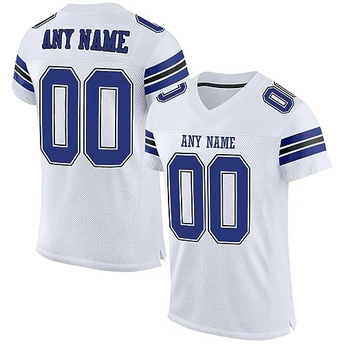 Custom Football Jersey Personalized Stitched/Printed Team Name & Number Sports Uniform for Men Women...