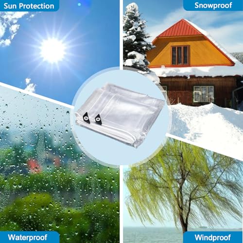 Lona de PVC transparente ultra resistente de 420g m² para exterior 7