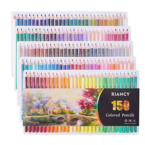 Professional Watercolor Pencil - Vibrant Colors No Duplicates Pre-sharpened Colored Pencils Ideal for Coloring, Blending and Layering, Sketching, Crafting (150 Watercolor Pencil)