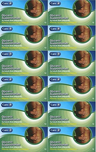 24 Packs Of Care Glycerin Suppositories 4G Adult 12 Suppostories