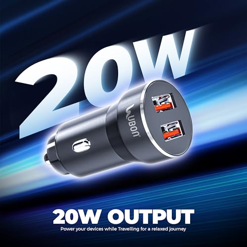 Image of Ubon Rocket 2.0 CH281 Car Charger, Black