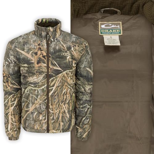 DRAKE LST Double Down Layering Full Zip Mossy Oak Bottomland Jacket 5