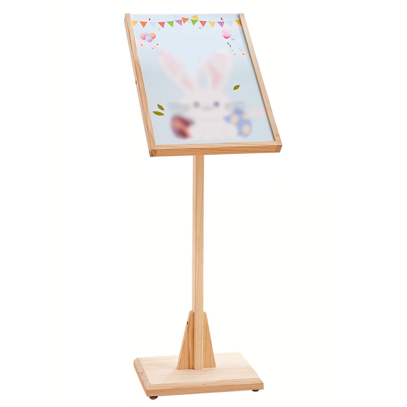 Genérico Soporte de Madera para Carteles de pie - Expositor de Pedestal para Carteles, pancartas y Volantes - Ideal para Bodas, Fiestas en casa, Eventos y promociones empresariales