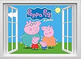 unbrending Peppa Pig Wandsticker Peppa Pig Family Wandtattoo Wandmalereien Peppa Pig Schlafzimmer Jungen Mädchen Wandaufkleber