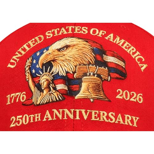 Image of USA Flag Hat American Flag Embroidered Patriotism On Display Comfortable Adjustable One Size Fits Most