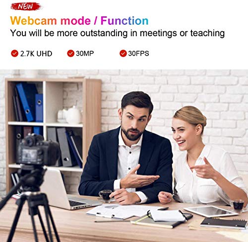 Video Camera Camcorder with Microphone Ultra HD 2.7K 30MP YouTube Vlogging Camera IR Night Vision 3.0 Inch IPS Touch Screen 16X Digital Zoom Camera with Handheld Stabilizer and Remote Control