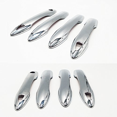 AUTO-MP プリウス 50系 PHV カローラツーリング 210系 ヤリス メッキパーツ ドアハンドル カバー プロテクター カスタム アクセサリー ドアノブカバー ABSメッキ ガーニッシュ ドアメッキカバー 4PCS