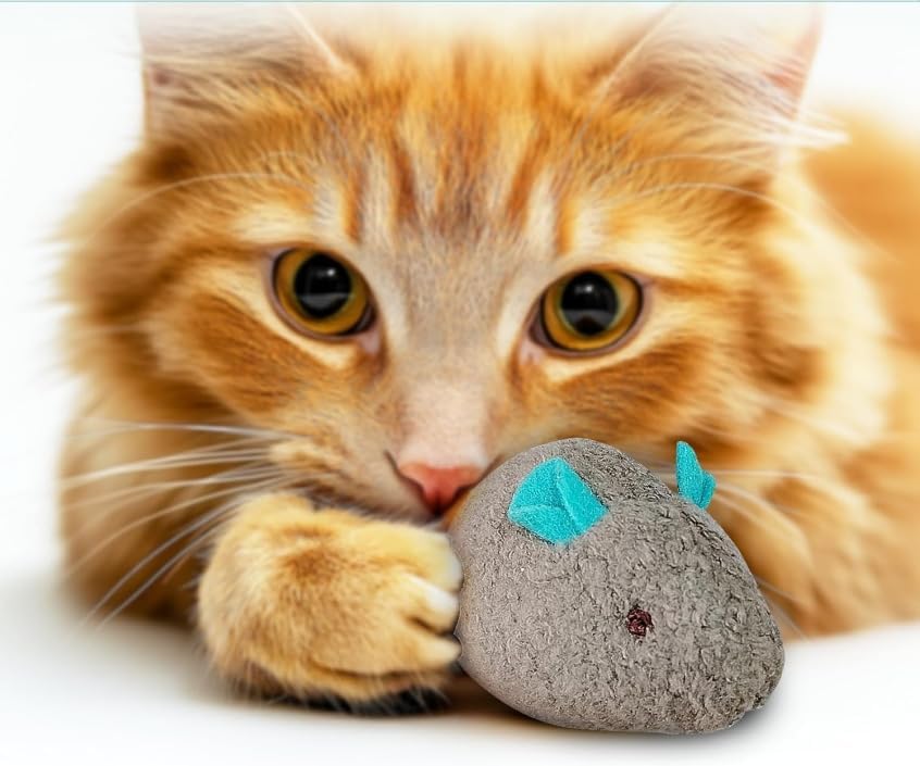 Miniatura 2 de Juguete interactivo para gatos, juguete de peluche para gatitos en forma de ratón, juguete masticable para gatos y perros