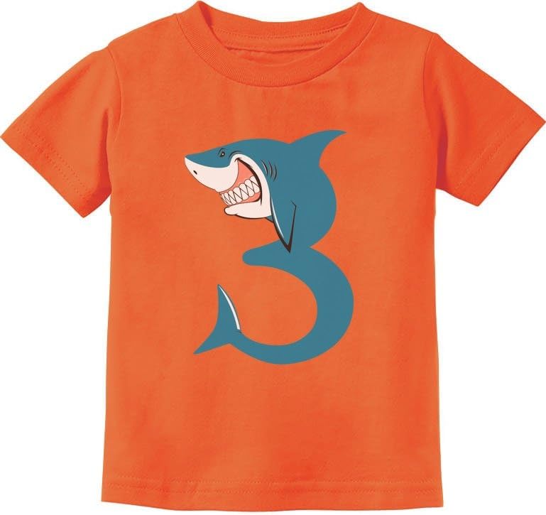 Tstars Shark 3rd Birthday Shirt Boy Girl Gift for 3 Year Old Toddler Kids T-Shirt