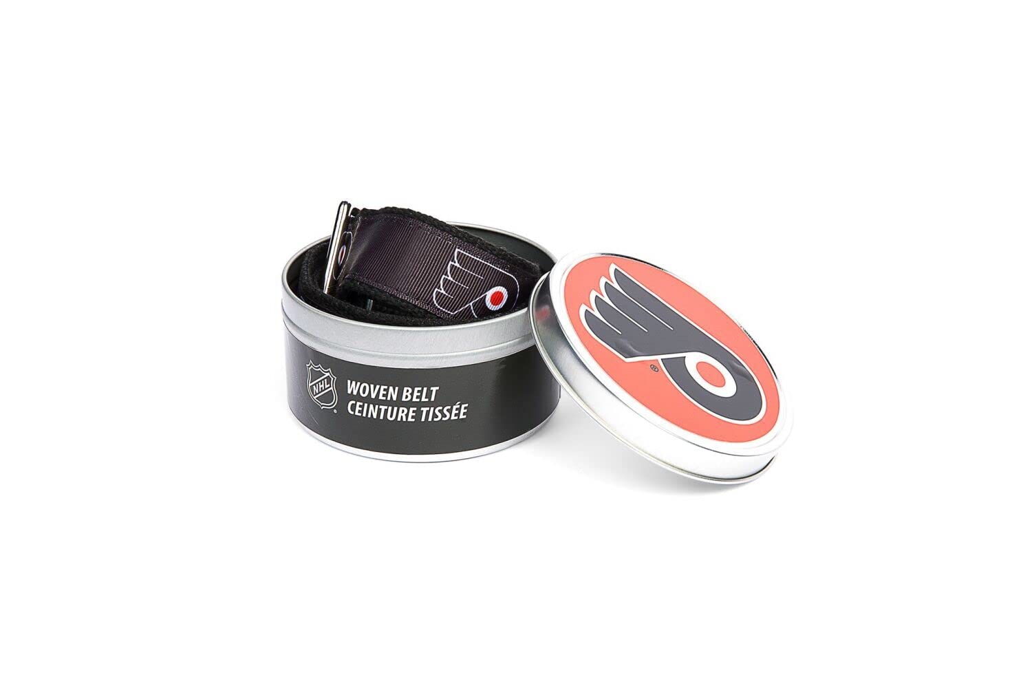 Philadelphia Flyers - Black Go-To NHL Belt With Nickel Finished Brass Buckle For Men And Women X-Large