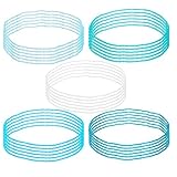 Bocar 30pcs 5 Color Mix Collar Necklace for Women Bib Choker Beaded Necklace DIY Jewelry Gift (NK-10777) (Mix Blue, 14')