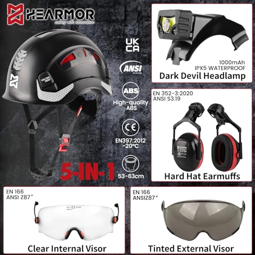 Casco de protección para trabajos forestales y escalada con orejeras VOLTEK 2