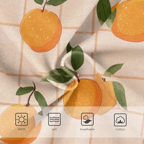 Wusikd Orange Fruit Checkered Girls' Underwear Cotton Girls Briefs Soft Toddler Underwear 2T3