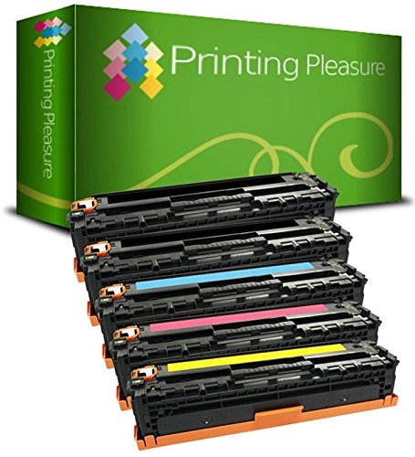 Printing Pleasure Compatible Canon 731 Toner Cartridges for Canon I-Sensys LBP-7100CN/LBP-7110CW/MF-8230CN/MF-8280CW - Multi-Pack (Black, Cyan, Magenta, Yellow, Pack of 5)