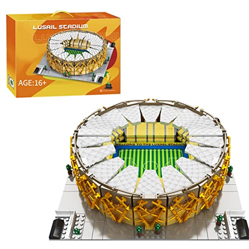 JOYFLY Bloques de construcción modelo estadio con luz LED, kit de construcción de estadio Lusail Stadion, kit de montaje compatible con Lego - 2013 piezas Cover