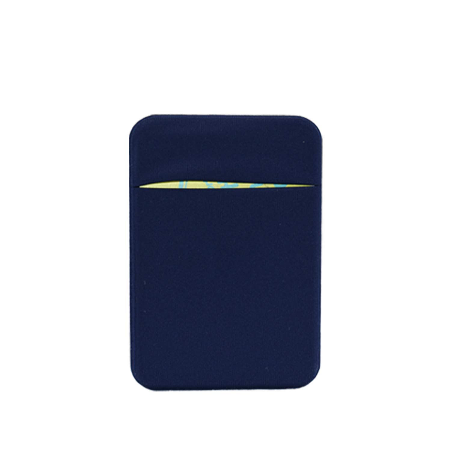 Arlgseln Neoprene Cell Phone Card Holder 6 Cards Adhesive Mini Secure Wallet ID Credit Card Pocket Purse stick on Smartphone for iPhone 16/15/SE, Galaxy S24/S23/A75/A55/A14/Note 22 Ultra (Navy Blue)