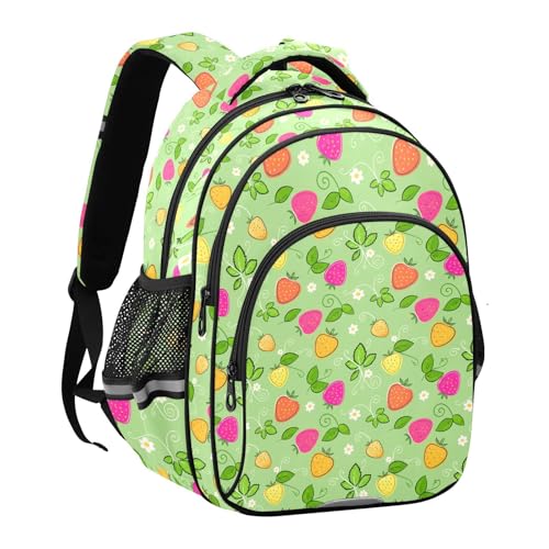 Emelivor Strawberry Flower Light Kids Backpack Cute School Backpacks Toddler Bookbag Daypacks for Kids,M2