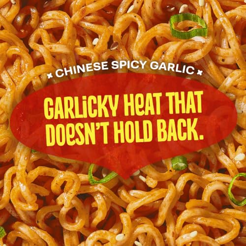 Image of Maggi Chinese Spicy Garlic Noodles 4-Pack | Instant ramen noodles; 3-minute; vegetarian; halal; kosher; 4 pack