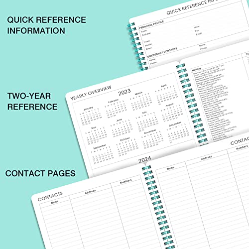 Academic Planner 2023-2024 - July 2023 - June 2024, 8" X 10", Planner 2023-2024, Weekly & Monthly Planner 2023-2024, Flexible Cover, To-Do List, Twin-Wire Binding #TOP4