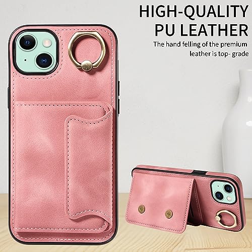Coque iPhone 15 Plus porte-cartes intégrées et étui portefeuille cuir antichoc TPU