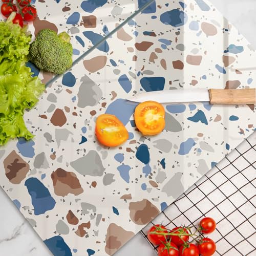 Planche à découper en verre de cuisson Wallfluent pour éviter les rayures sur plan de travail