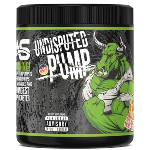 American Supps® PREMIUM Pump Booster ohne Koffein [510g] - Pre Workout mit AAKG + L Citrullin Malat + Beta Alanin + Ginkgo Biloba (Peach Ice Tea - Pfirsich Eistee)