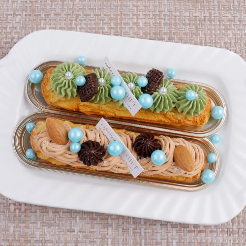 Image of Pearl Sprinkles for Cake Decorating, 4 Sizes Sugar 130g /4.6oz, Cupcake, Ice Cream, Donuts, Macaron Toppings Supplies (2mm, 4mm, 7mm, 1cm) (Light Blue)
