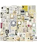 Vintage Journaling Washi Stickers Ephemera by CATaireen Decoupage Paper Embellishments Scrapbook...