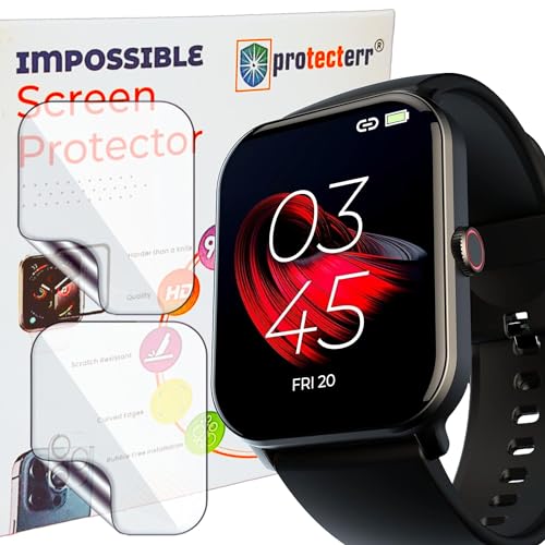 Image of Screen Protector Guard For BeatXP Marv Neo (1.85 inch inch) Smartwatch (2 pack) - 9H Hardness, Unbreakable TPU Film (NOT A TEMPERED GLASS)