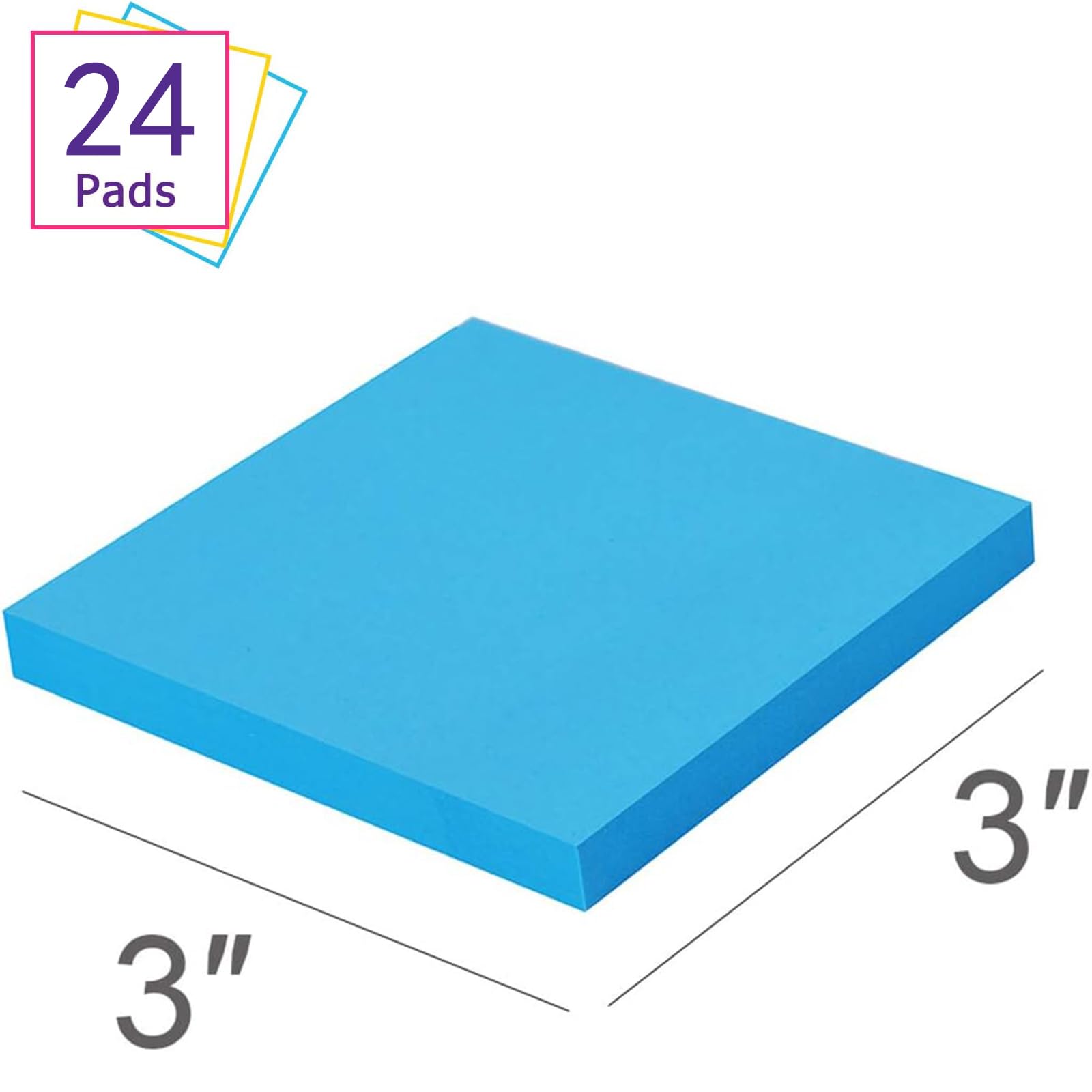 24 Pads, 3x3 Inches Sticky Notes - Image 2