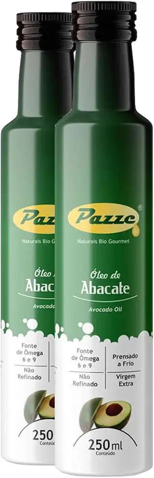 Kit 2 Óleo Azeite de Abacate Extra Virgem Pazze 250ml