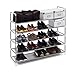 Relaxdays 10019128 Étagère à chaussures meuble souliers bottes étages niveaux 5 niveaux jusqu'à 25 paires maximum environ Dimensions HLP 90,5 x 87 x 29,5 cm, gris