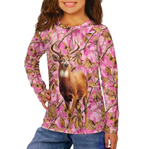 Image of Long Sleeve Shirts for Girls Casual Crewneck Tops Fall Winter Outfits for 3-16 Years Old