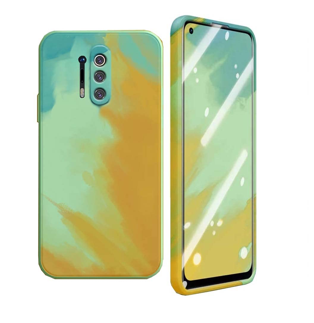 MobiTussion Shockproof Matte Liquid Silicone Case with Camera Protection Flexible Back Cover Case Compatible for Oneplus 8 Pro (Fire Green.)
