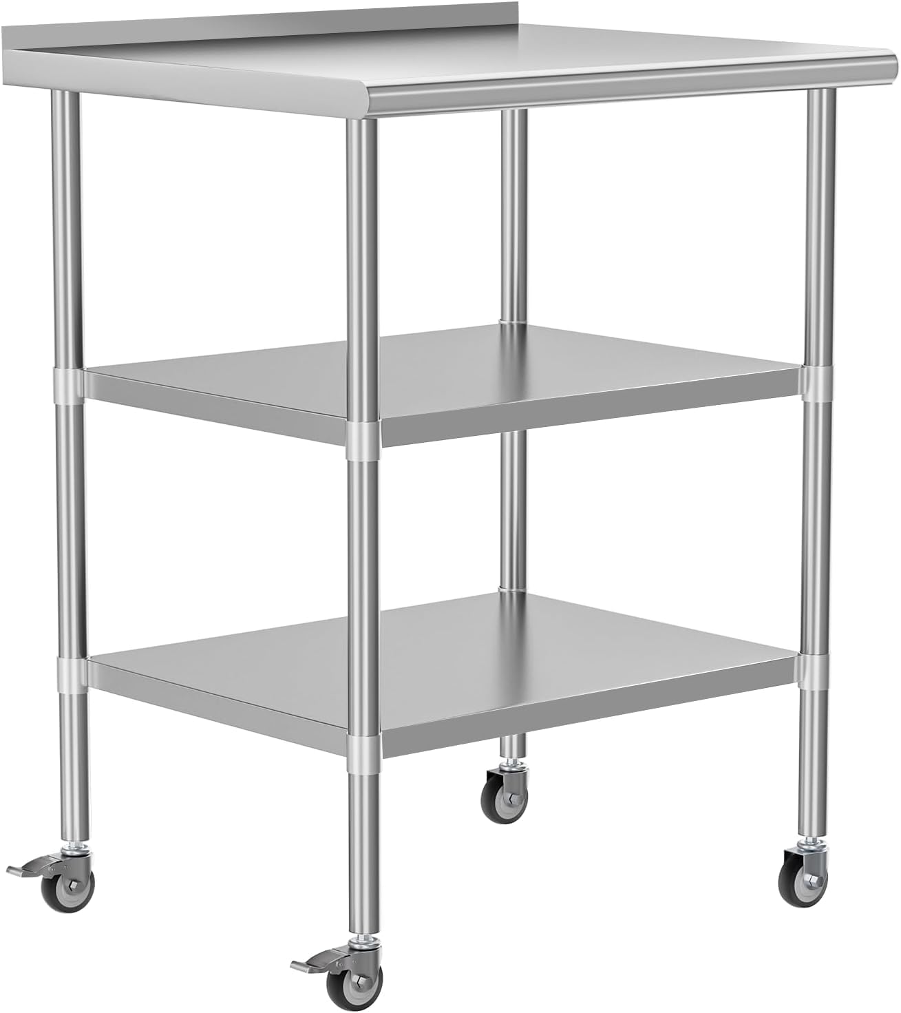 Stainless Steel Table with Wheels - 24