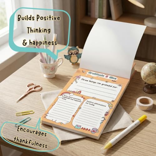 Image of Gratitude & Glee A5 Daily Gratitude Pad for Kids, 40 Pages