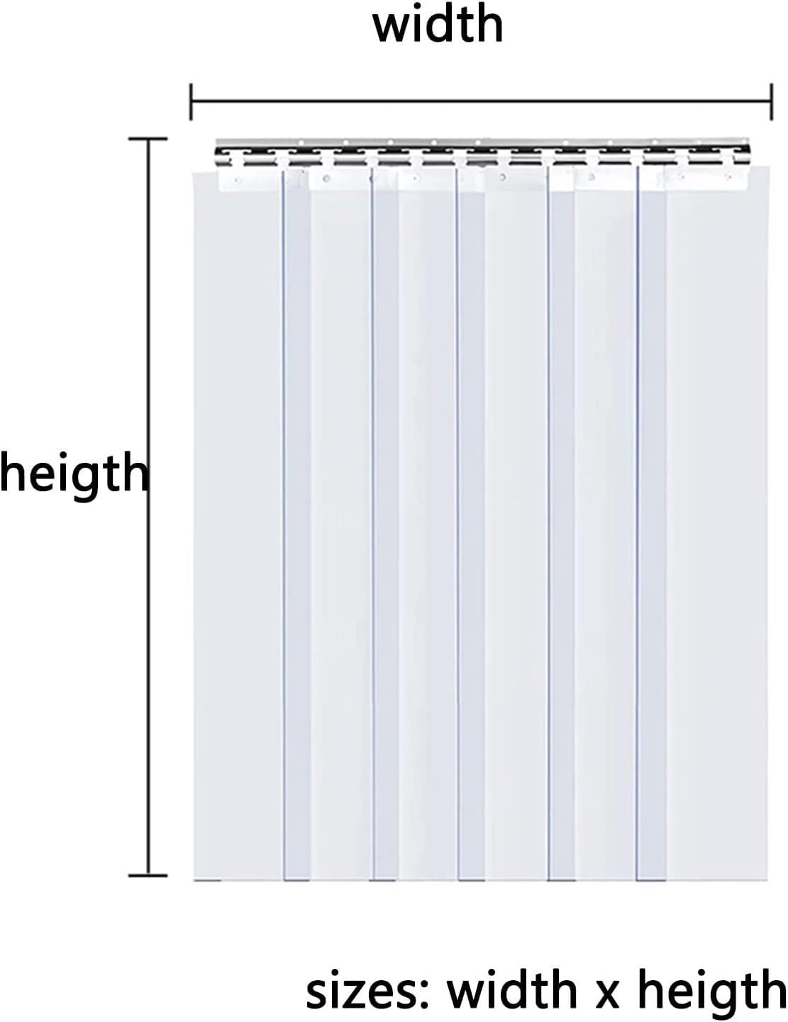 Kit de Joints d'étanchéité en PVC Transparent - 7 pièces, 1,05 m x 2,2 m, Facile à Installer, Convient aux entrepôts, aux Cadres de Porte, aux cloisons de pièces, pour la Protection Contre l