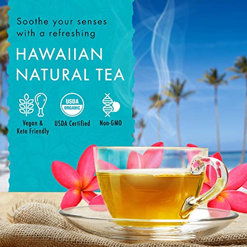 Image of Nanea Chamomile Tea, Caffeine-Free Herbal Tea, All-Natural and Wellness Tea, Calming Hot Tea, Vegan and Keto-Friendly, 60 Tea Bags, 36 g -Hawaiian Natural Tea