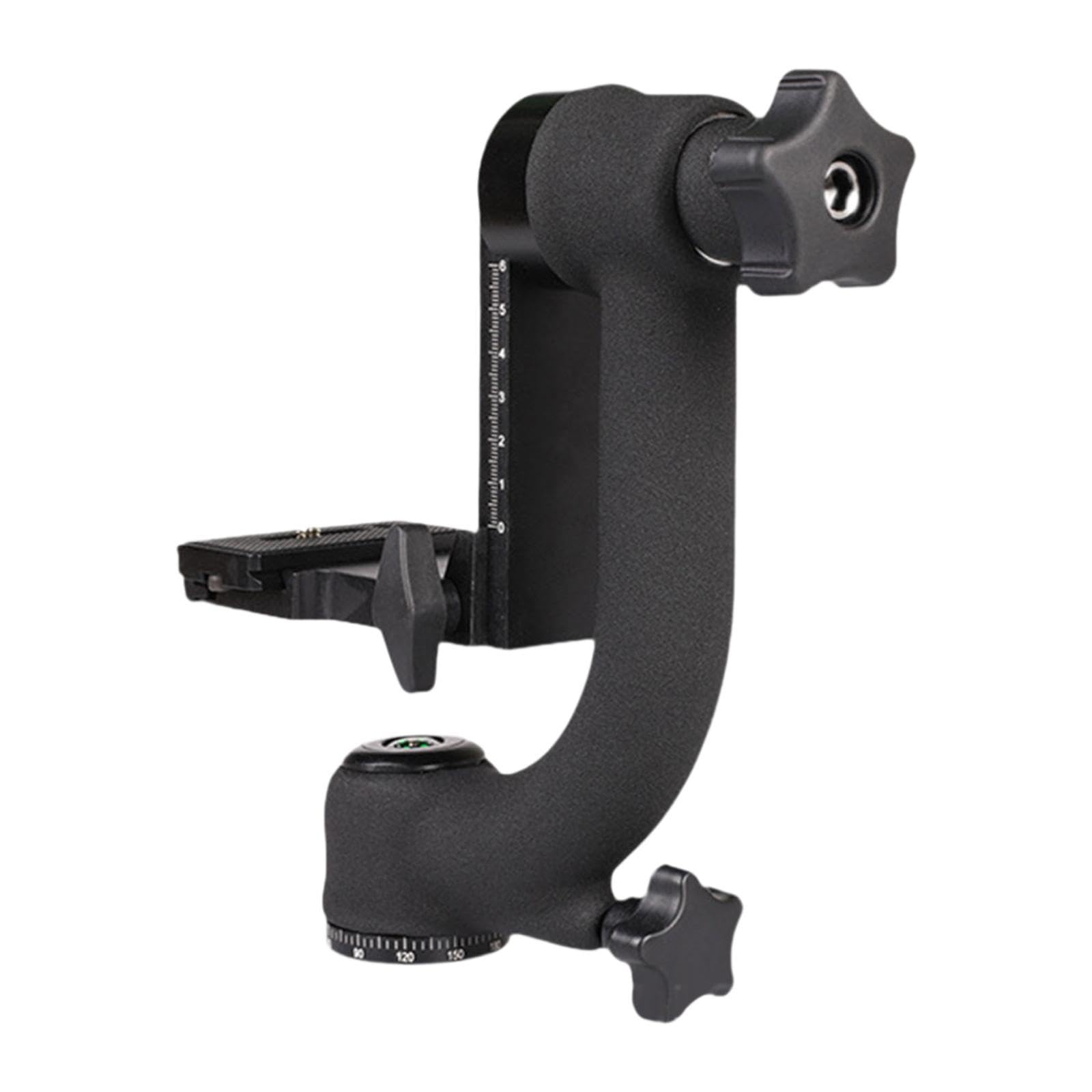 Testa per treppiede con Giunto cardanico per Fotocamera DSLR Panoramica a 360 Gradi Robusta Scala calibrata Accessorio con manopola di bloccaggio