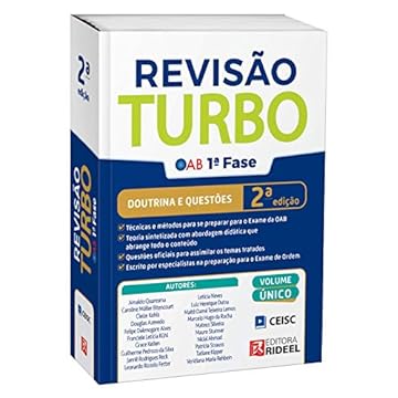 Capa do livro Revisão Turbo Oab 1ª Fase – Doutrina e Questões - Ceisc - Rideel