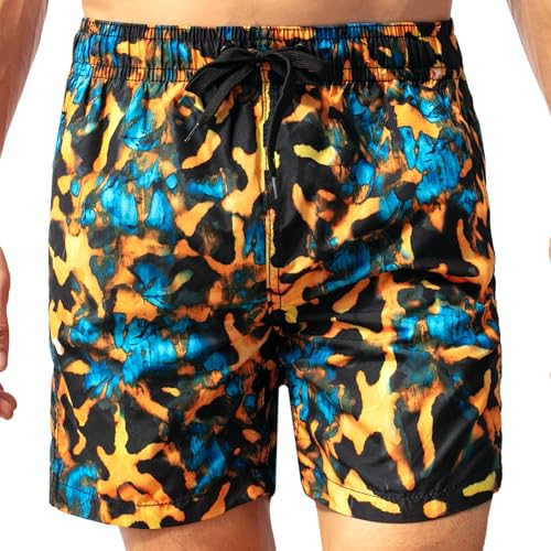 Image of Kanu Surf Men's Big Viper Extended Size Stripe Swim Trunk