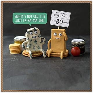 Eighty's Not Old, It's Just Extra-Mature! Funny Cheesy 80th Birthday Card