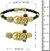 Duggu ~ Spiritual Lord Shiva Mahakal Adjustable Premium Vintage Ethnic Leather Bracelet/Kada With Trishul Damru AND Rudraksha, (Gold and Silver Plated) For UNISEX (Gold~Plated)