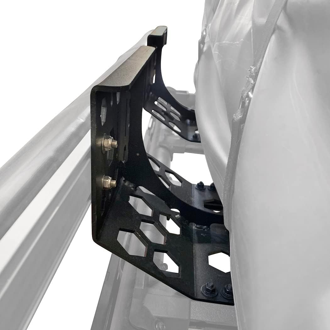 Go Rhino Awning Bracket Kit | Mild Steel, Textured Black | 5950040T | Fits The Cross Bar System of Go Rhino SRM Series Roof Racks, CEROS Roof Racks or XRS Overlanding Xtreme Racks