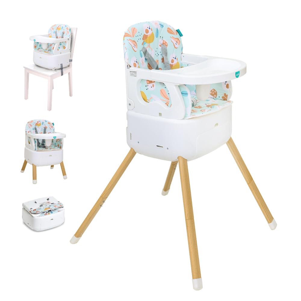 The Moon Brand Hite -Rite Baby 4-in-1 Convertible -Highchair-Booster-Dining Chair-Carry Box-: Stylish, Space-Saving, and Safe Dining Solution for Babies and Kids-6m to 3yrs upto 15kgs - Green