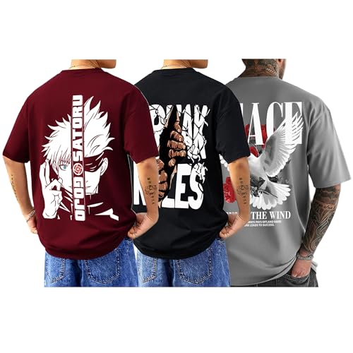 Image of AUSK Baggy Hip-Hop T-Shirt for Men - Graphic Printed T Shirts || Oversized Men Tshirt || T-Shirts
