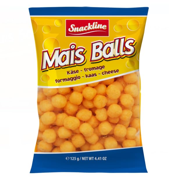 5erPack Käse Balls Extrudierter Maissnack Knusprig-gepuffter Maissnack 625g