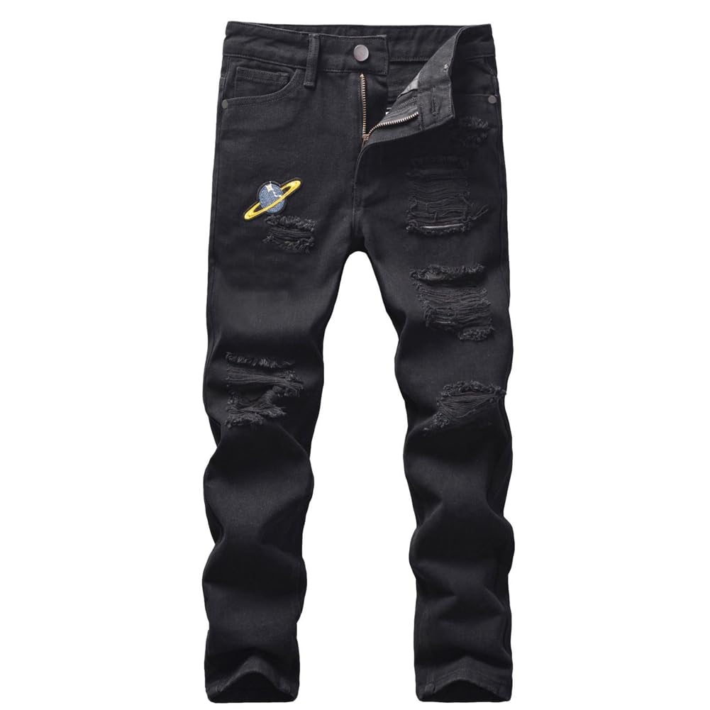 Jeans Skinny Elasticizzati Con Tasche Per Ragazzi – Modello Strappato E Comodo Per Adolescenti